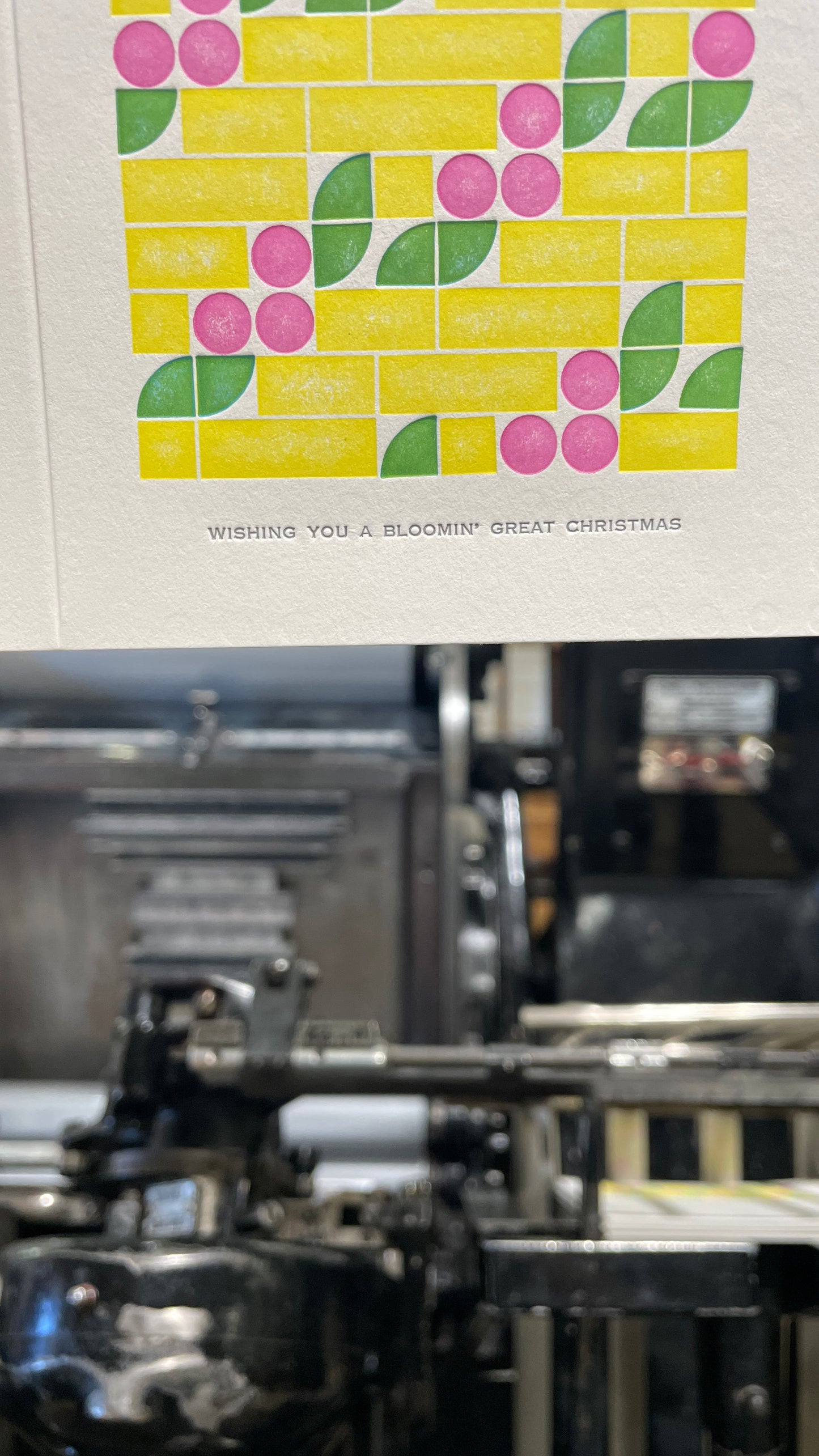 Wishing You A Bloomin’ Great Christmas - Letterpress Card