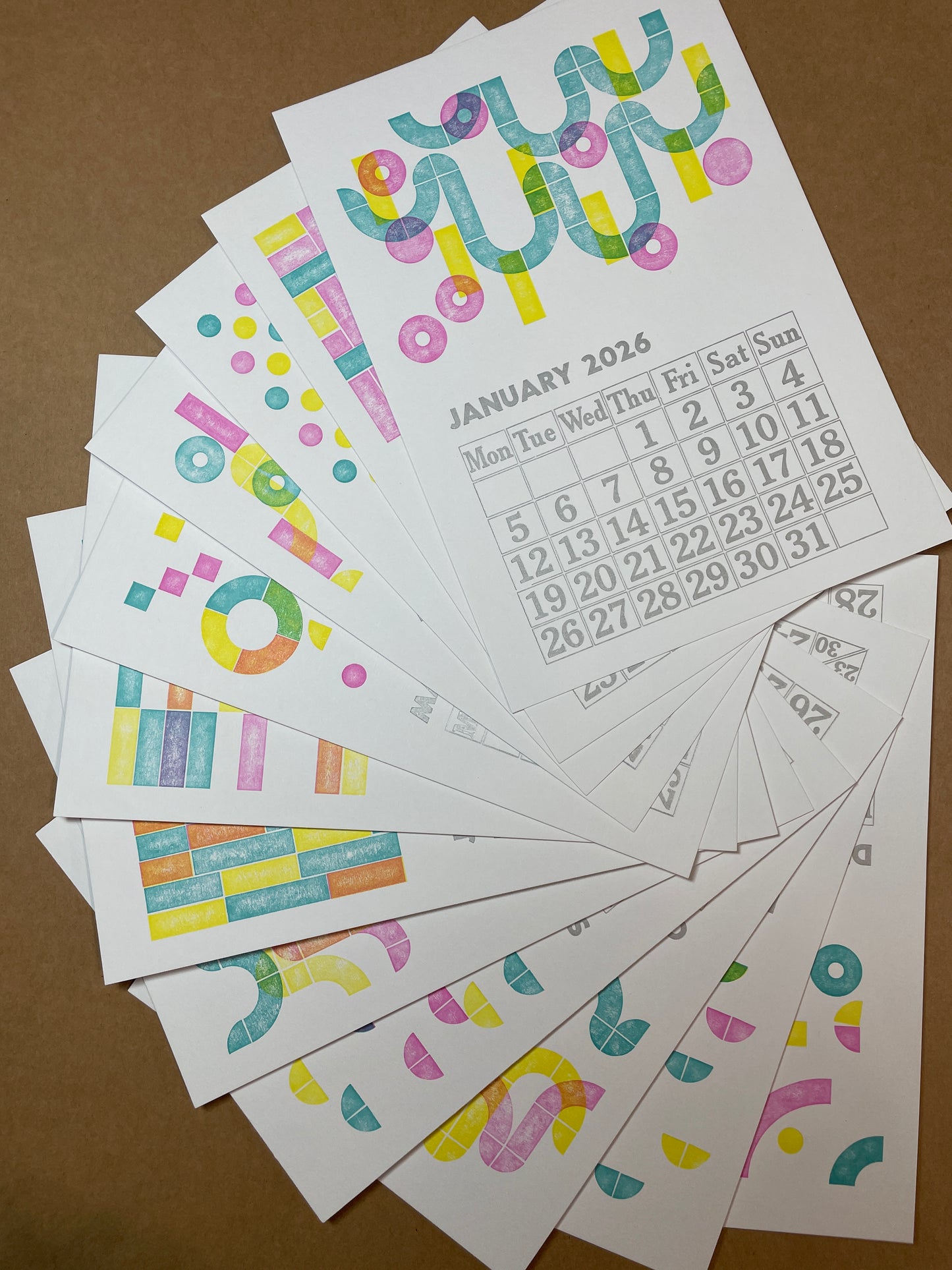 2026 Lego Letterpress Calendar & Postcards A5