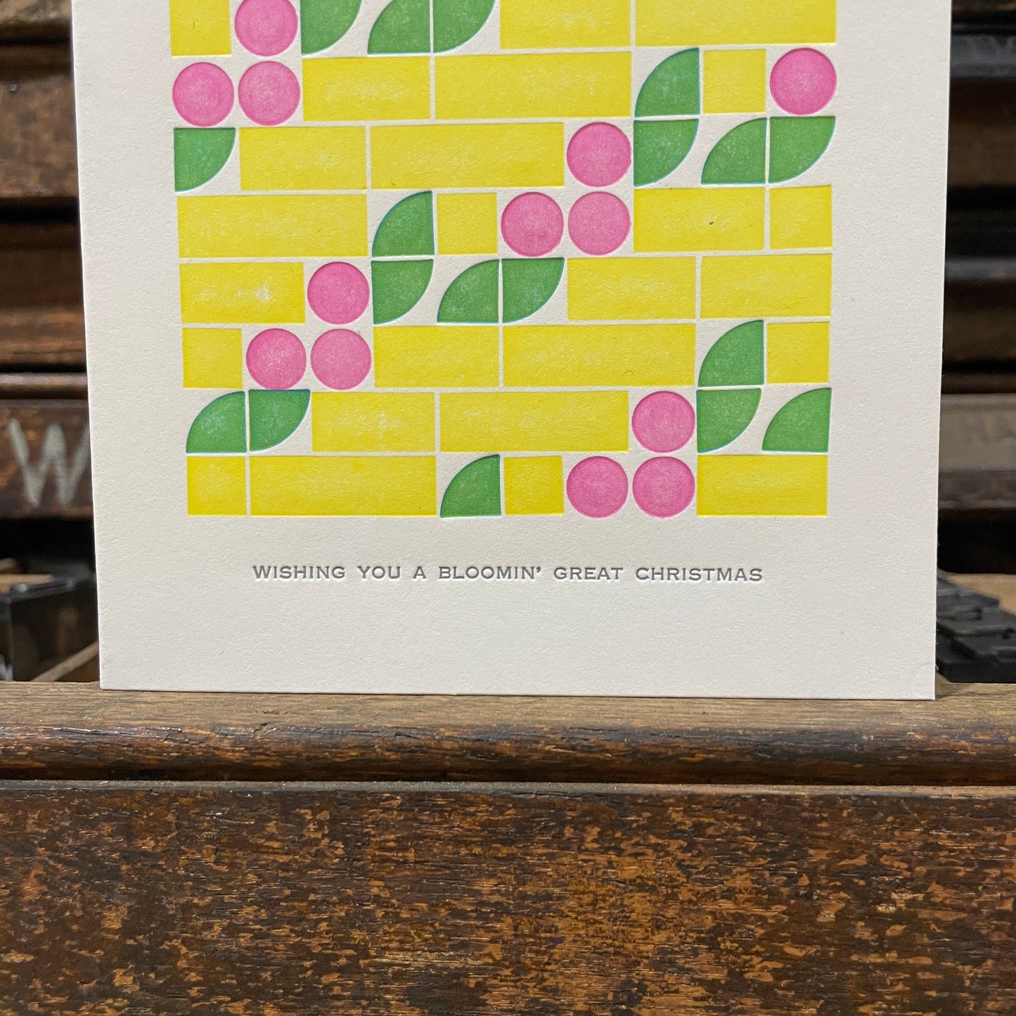 Wishing You A Bloomin’ Great Christmas - Letterpress Card