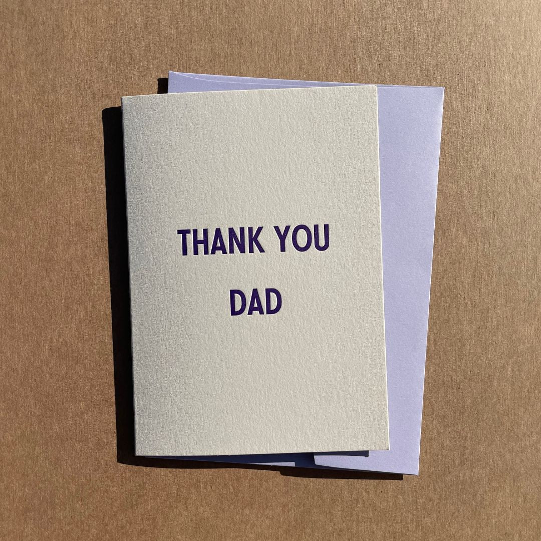 Bright Press Thank You Dad Card with Violet Text