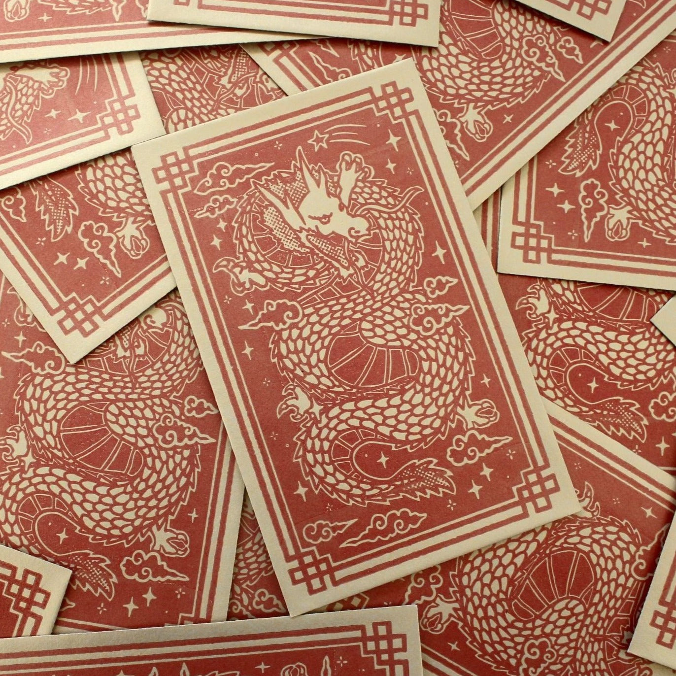 A lot of Year of the Dragon Red Envelope scattered