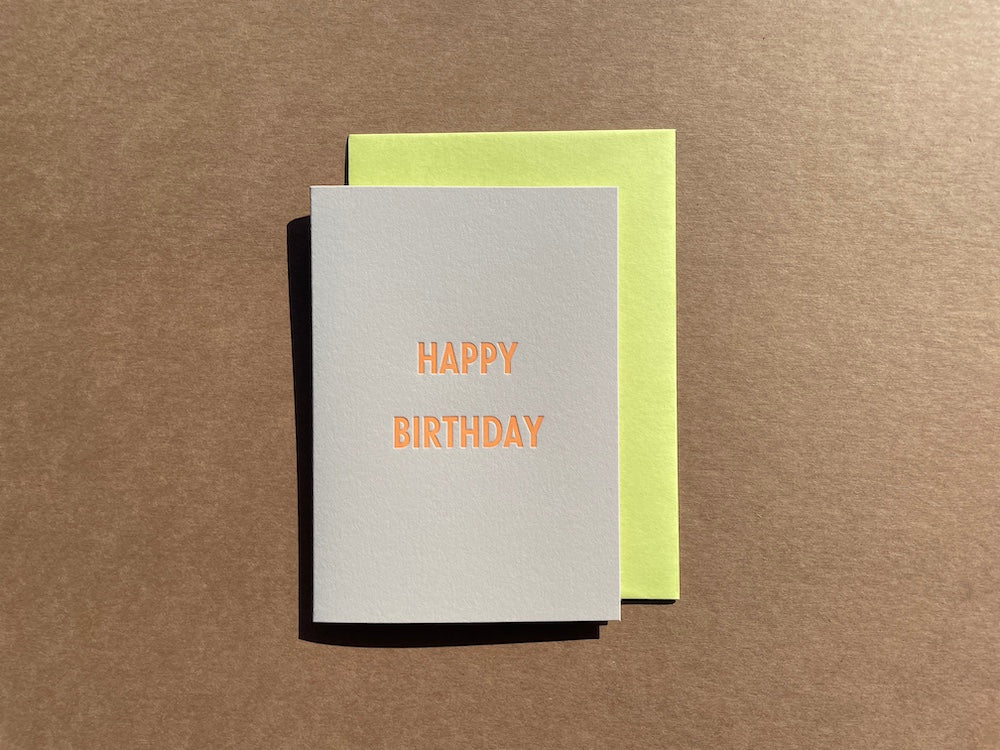 Happy Birthday - Letterpress Card