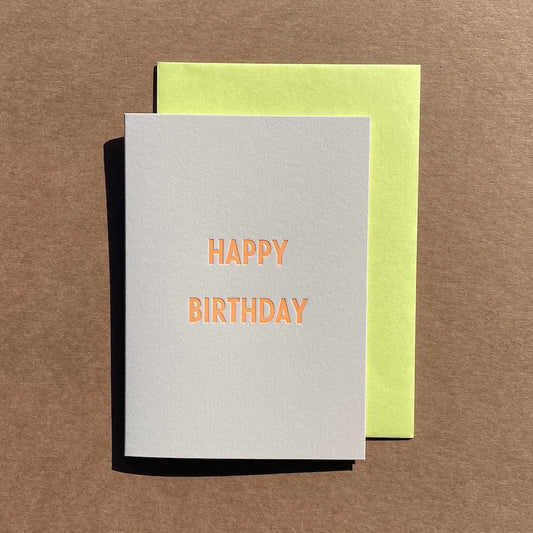 Happy Birthday - Letterpress Card