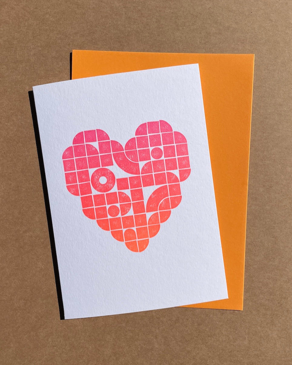 A styled image of the card with envelope.