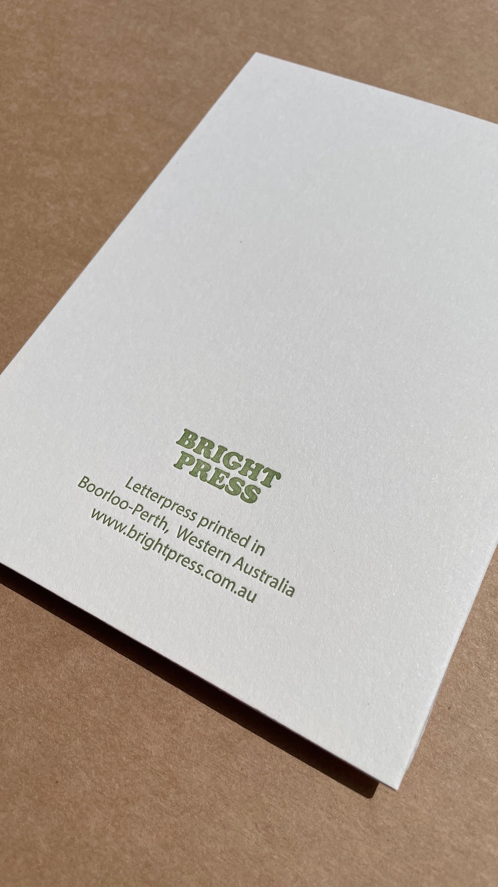 Back of the hope & joy Christmas card