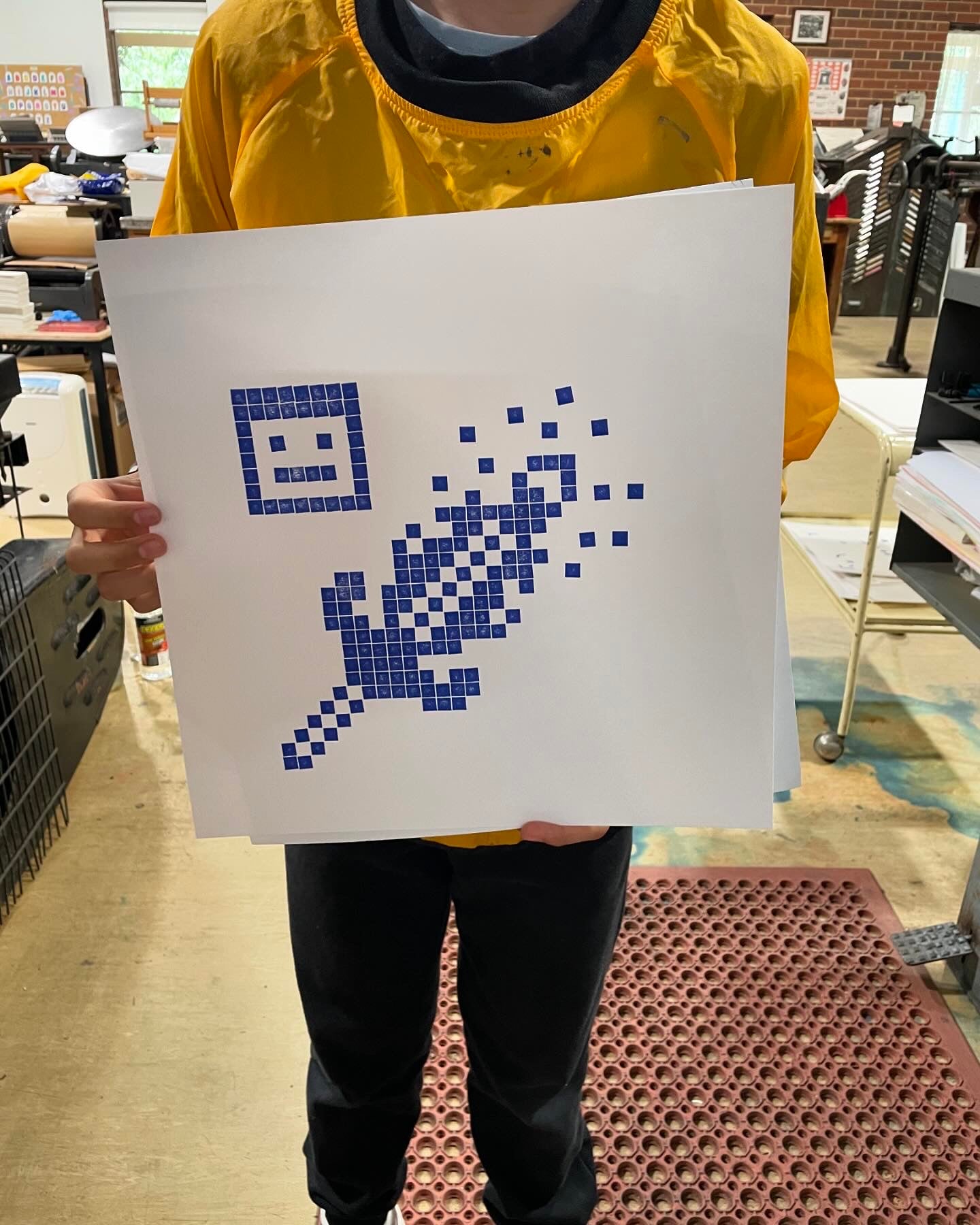 A minecraft inspired print by one of the attendees.