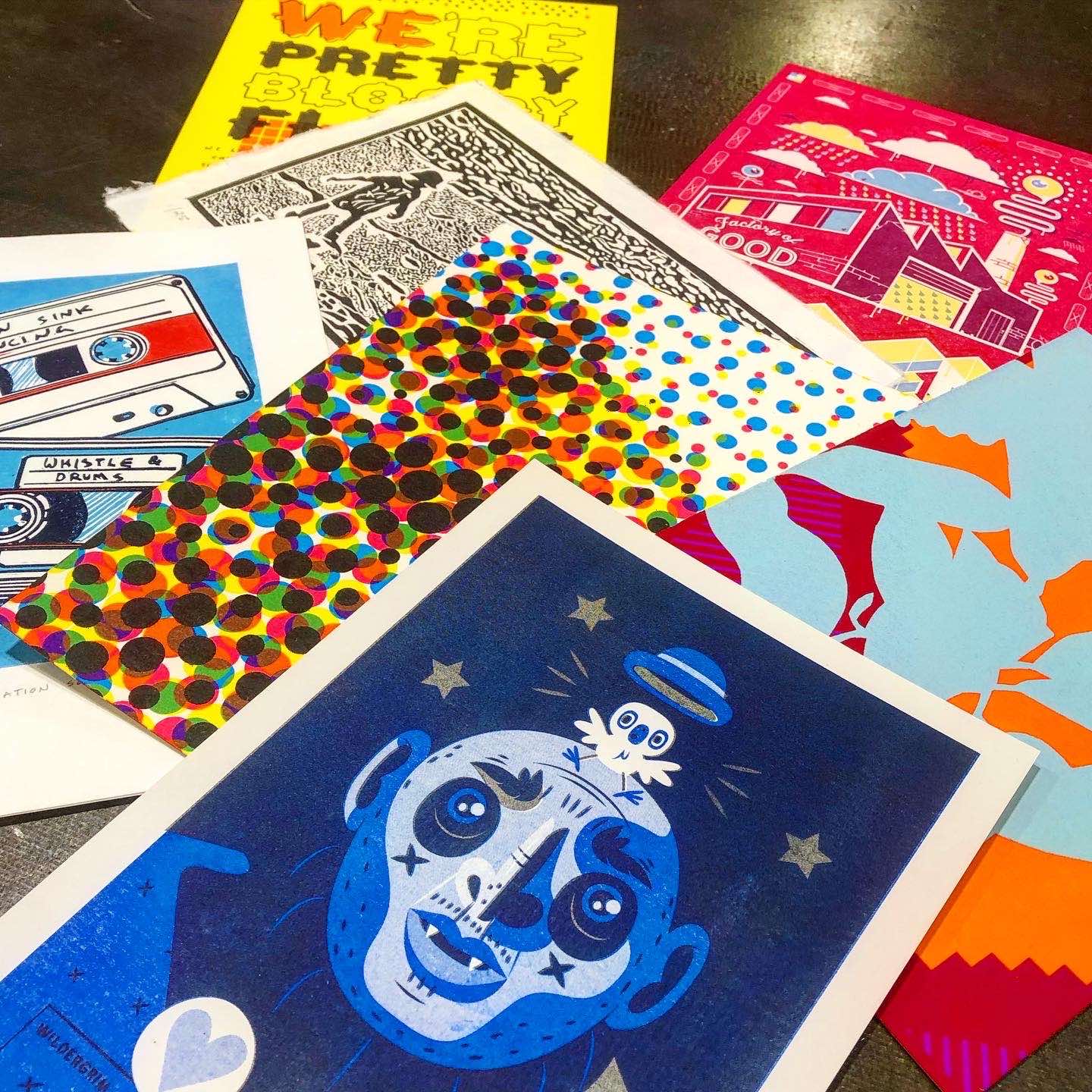 More assorted prints from our 2020 print exchange 