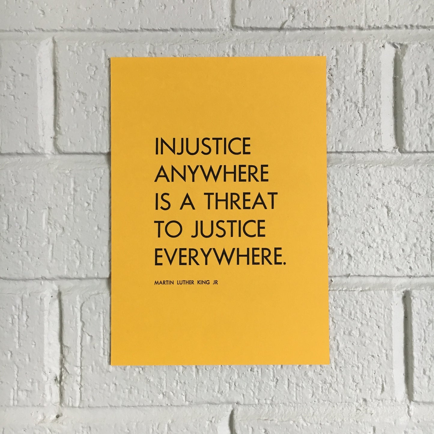Injustice Anywhere A5 Letterpress Print