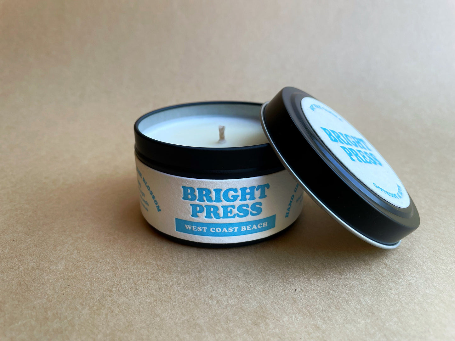 West Coast Beach Scented Soy Candle - 150g // Ink Tin - Novelty Gift